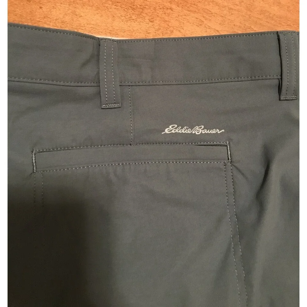 Eddie Bauer Men Shorts Horizon Guide Wander Green Sz 42 Dragonfly Zipper Pockets